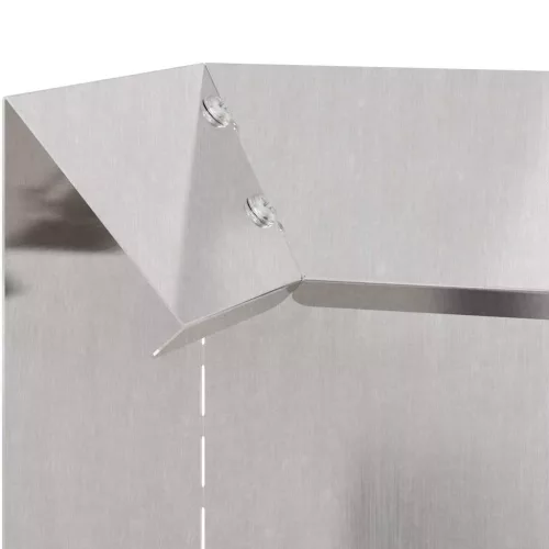  Csiga kerítés 4 pcs Ezüst 10 x 10 x 25 cm Rozsdamentes acél