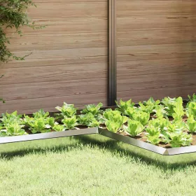    Csiga kerítés 4 pcs Ezüst 10 x 10 x 25 cm Horganyzott acél