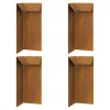 Csiga kerítés 4 pcs Rozsdás 10 x 10 x 25 cm Időjárásálló acél