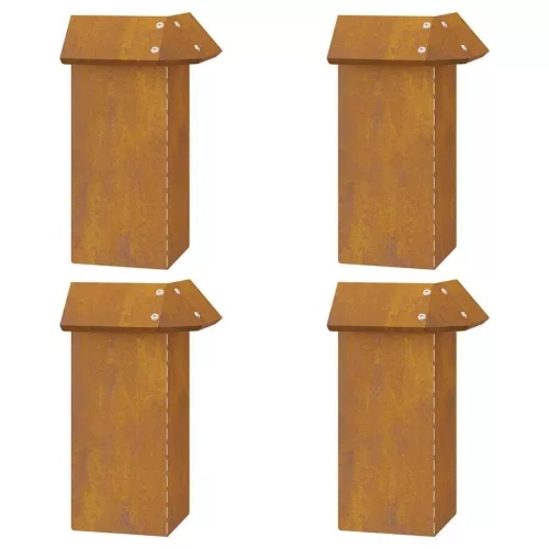  Csiga kerítések 8 pcs Rozsdás Időjárásálló acél