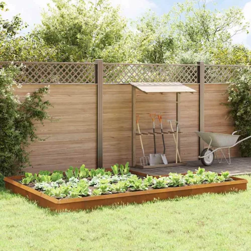  Csiga kerítések 16 pcs Rozsdás Időjárásálló acél