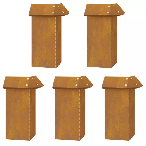  Csiga kerítések 16 pcs Rozsdás Időjárásálló acél