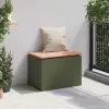  Kerti pad Oliva zöld 60 x 40 x 43 cm Acél