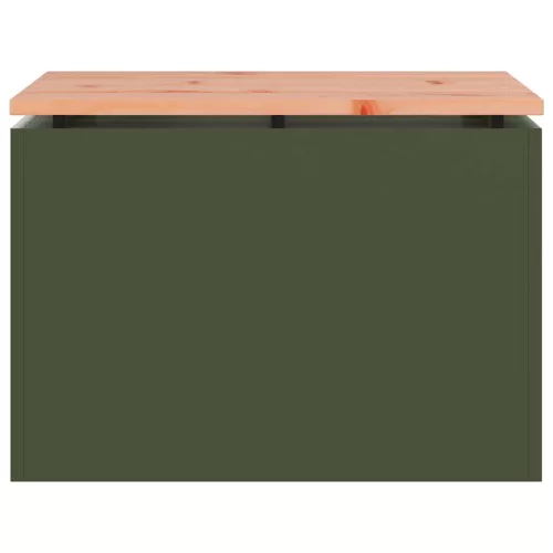  Kerti pad Oliva zöld 60 x 40 x 43 cm Acél