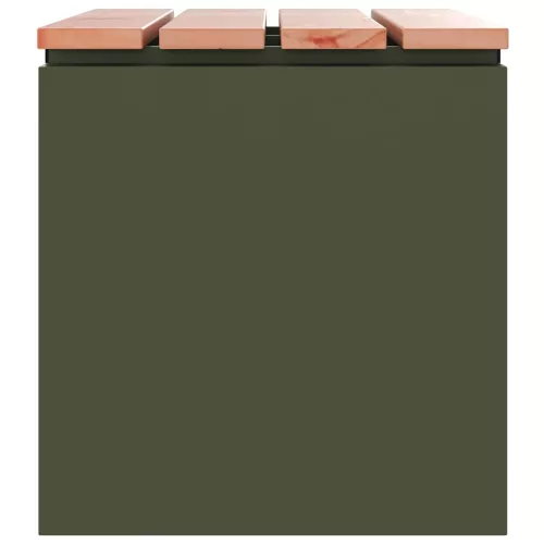  Kerti pad Oliva zöld 60 x 40 x 43 cm Acél