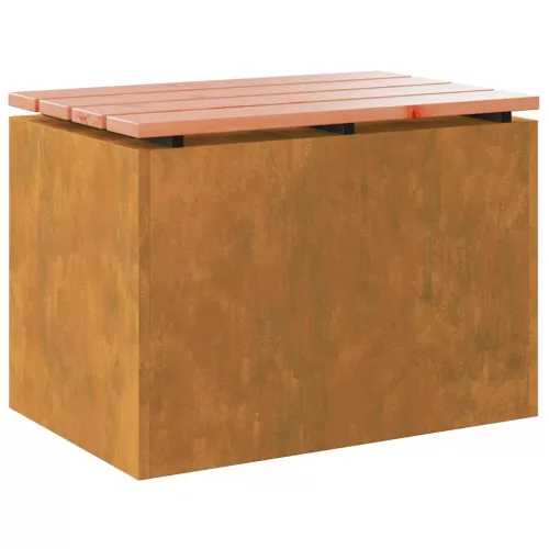  Kerti pad Rozsdás 60 x 40 x 43 cm időjárásálló acél