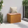  Kerti pad Rozsdás 60 x 40 x 43 cm időjárásálló acél