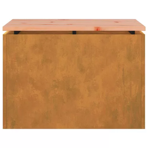  Kerti pad Rozsdás 60 x 40 x 43 cm időjárásálló acél