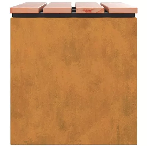  Kerti pad Rozsdás 60 x 40 x 43 cm időjárásálló acél