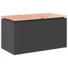  Kerti pad Fekete 80 x 40 x 43 cm Acél