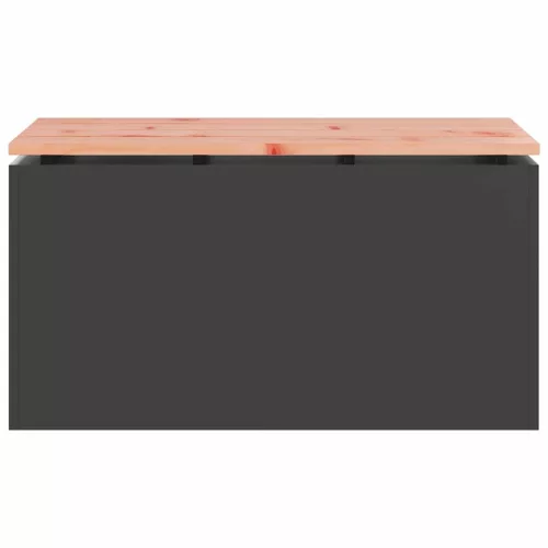  Kerti pad Fekete 80 x 40 x 43 cm Acél
