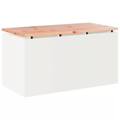  Kerti pad Fehér 80 x 40 x 43 cm Acél