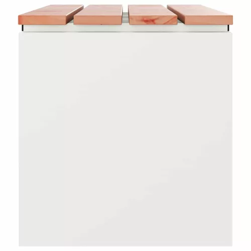  Kerti pad Fehér 80 x 40 x 43 cm Acél