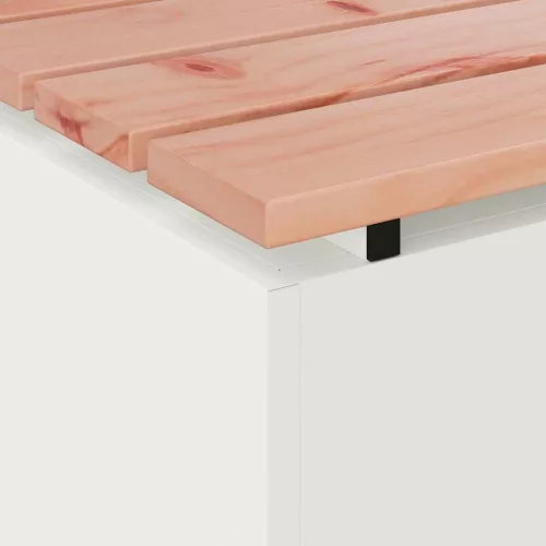  Kerti pad Fehér 80 x 40 x 43 cm Acél
