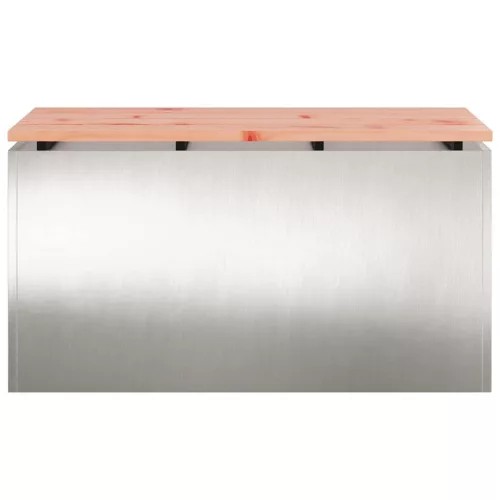  Kerti pad Ezüst 80 x 40 x 43 cm Rozsdamentes acél