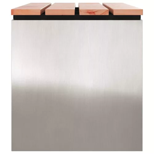  Kerti pad Ezüst 80 x 40 x 43 cm Rozsdamentes acél