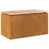  Kerti pad Rozsdás 80 x 40 x 43 cm időjárásálló acél