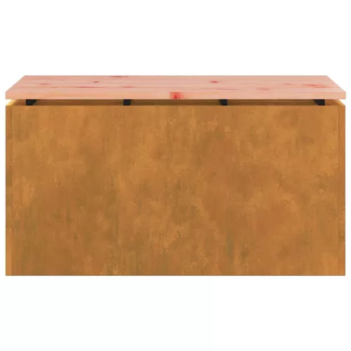  Kerti pad Rozsdás 80 x 40 x 43 cm időjárásálló acél