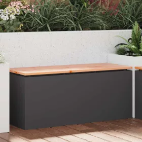  Kerti pad Fekete 100 x 40 x 43 cm Acél