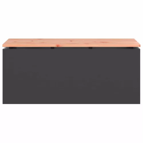  Kerti pad Fekete 100 x 40 x 43 cm Acél