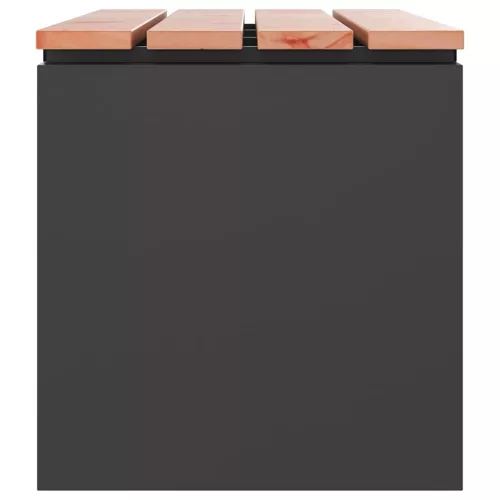  Kerti pad Fekete 100 x 40 x 43 cm Acél