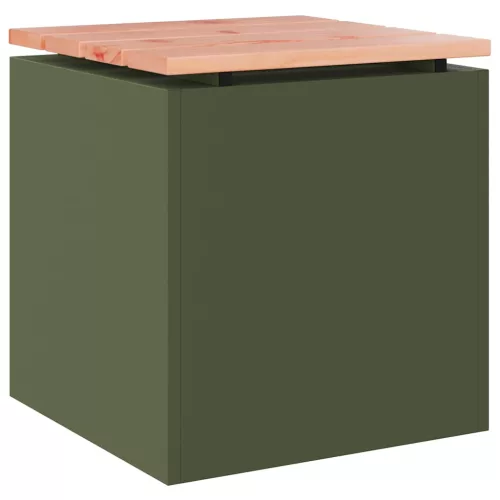  Kerti pad Oliva zöld 40 x 40 x 43 cm Acél