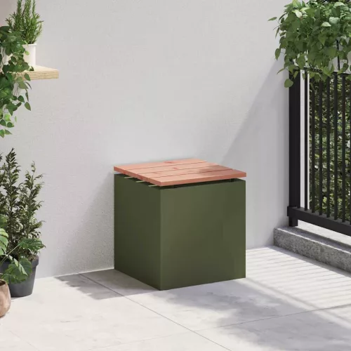  Kerti pad Oliva zöld 40 x 40 x 43 cm Acél