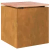  Kerti pad Rozsdás 40 x 40 x 43 cm időjárásálló acél