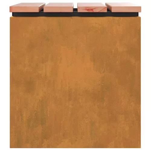  Kerti pad Rozsdás 40 x 40 x 43 cm időjárásálló acél
