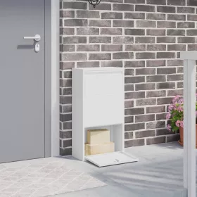    Csomagzáró doboz tárolóval ajtóval Fehér 44 x 22 x 82 cm Acél