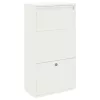  Csomagzáró doboz tárolóval ajtóval Fehér 44 x 22 x 82 cm Acél