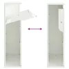  Csomagzáró doboz tárolóval ajtóval Fehér 44 x 22 x 82 cm Acél