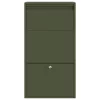  Csomagzáró doboz tárolóval zárral Olajzöld 44 x 22 x 82 cm Acél