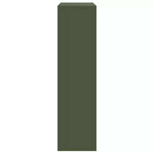  Csomagzáró doboz tárolóval zárral Olajzöld 44 x 22 x 82 cm Acél