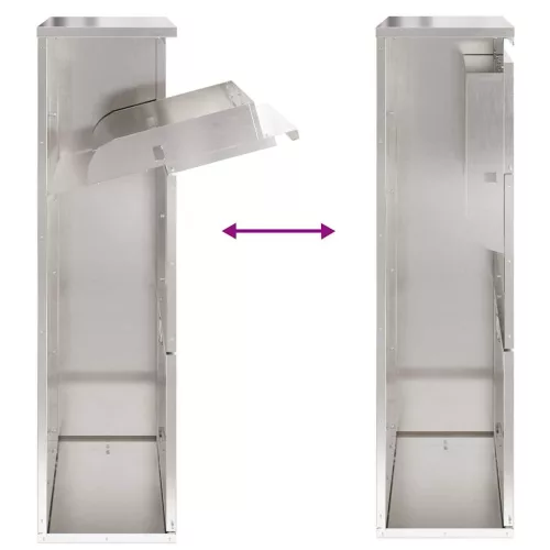  Csomagzáró doboz zárral Ezüst 44 x 22 x 82 cm Rozsdamentes acél