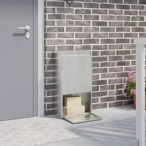  Csomagzáró doboz ajtóval Ezüst 44 x 22 x 82 cm Horganyzott acél