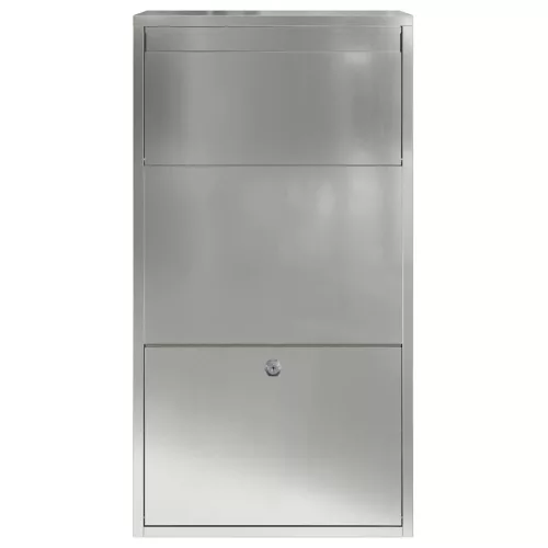  Csomagzáró doboz ajtóval Ezüst 44 x 22 x 82 cm Horganyzott acél