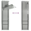  Csomagzáró doboz ajtóval Ezüst 44 x 22 x 82 cm Horganyzott acél
