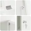  Csomagzáró doboz tárolóval Fehér 44,5 x 29 x 110,5 cm Acél