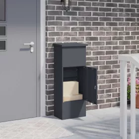    Csomagzáró doboz tárolóval Antracit 44,5 x 29 x 110,5 cm Acél