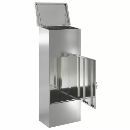  Csomagzáró doboz Fekete 44,5 x 29 x 110,5 cm Horganyzott acél