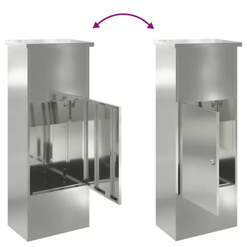  Csomagzáró doboz Fekete 44,5 x 29 x 110,5 cm Horganyzott acél