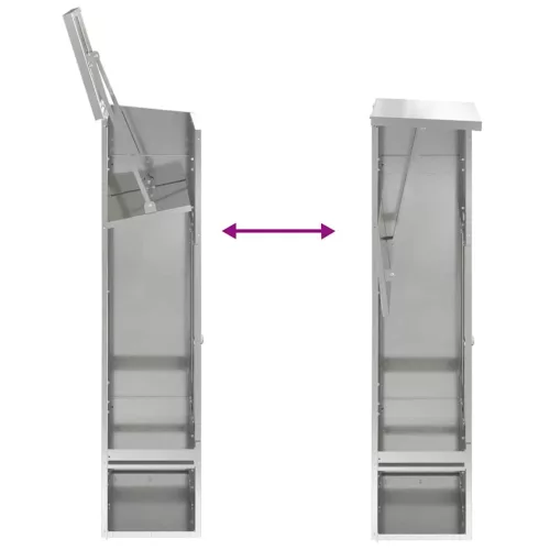  Csomagzáró doboz Fekete 44,5 x 29 x 110,5 cm Horganyzott acél
