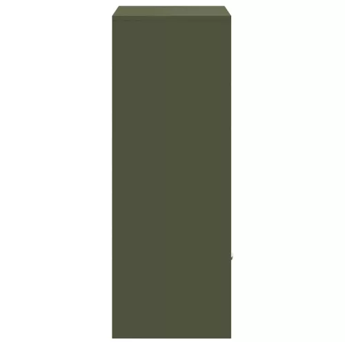  Csomagzáró doboz tárolóval Oliva zöld 41 x 38 x 103 cm Acél