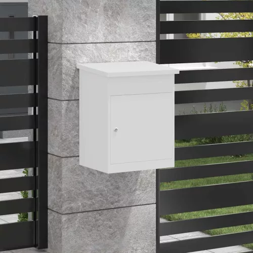  Csomagzáró doboz tárolóval ajtóval Fehér 47.5 x 38 x 59 cm Acél