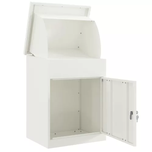  Csomagzáró doboz tárolóval ajtóval Fehér 47.5 x 38 x 59 cm Acél