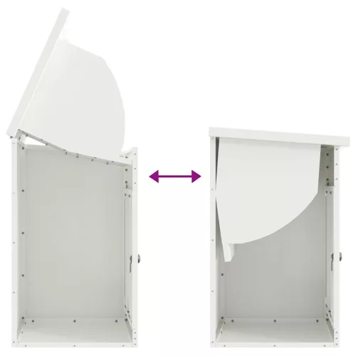  Csomagzáró doboz tárolóval ajtóval Fehér 47.5 x 38 x 59 cm Acél