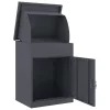  Csomagzáró doboz tárolóval Antracit 47.5 x 38 x 59 cm Acél