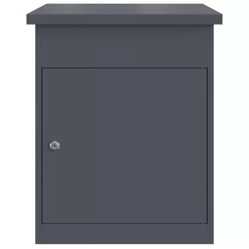  Csomagzáró doboz tárolóval Antracit 47.5 x 38 x 59 cm Acél