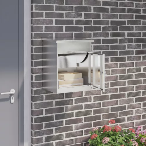  Csomagzáró doboz Fekete 44 x 35 x 59 cm Rozsdamentes acél